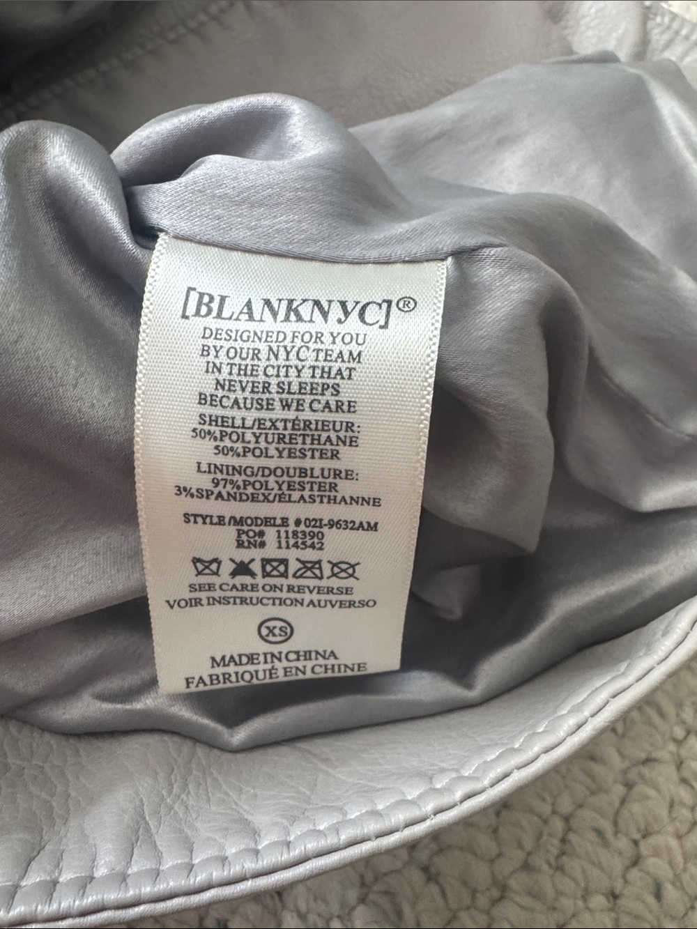Blank NYC Moto Jacket with Silver Hardware - Picture 4 of 4